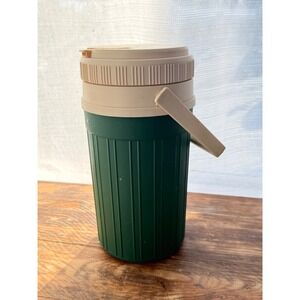 Vintage 1985 Igloo Explorer Half‎ Gallon Water Cooler Jug USA Green Beige Retro